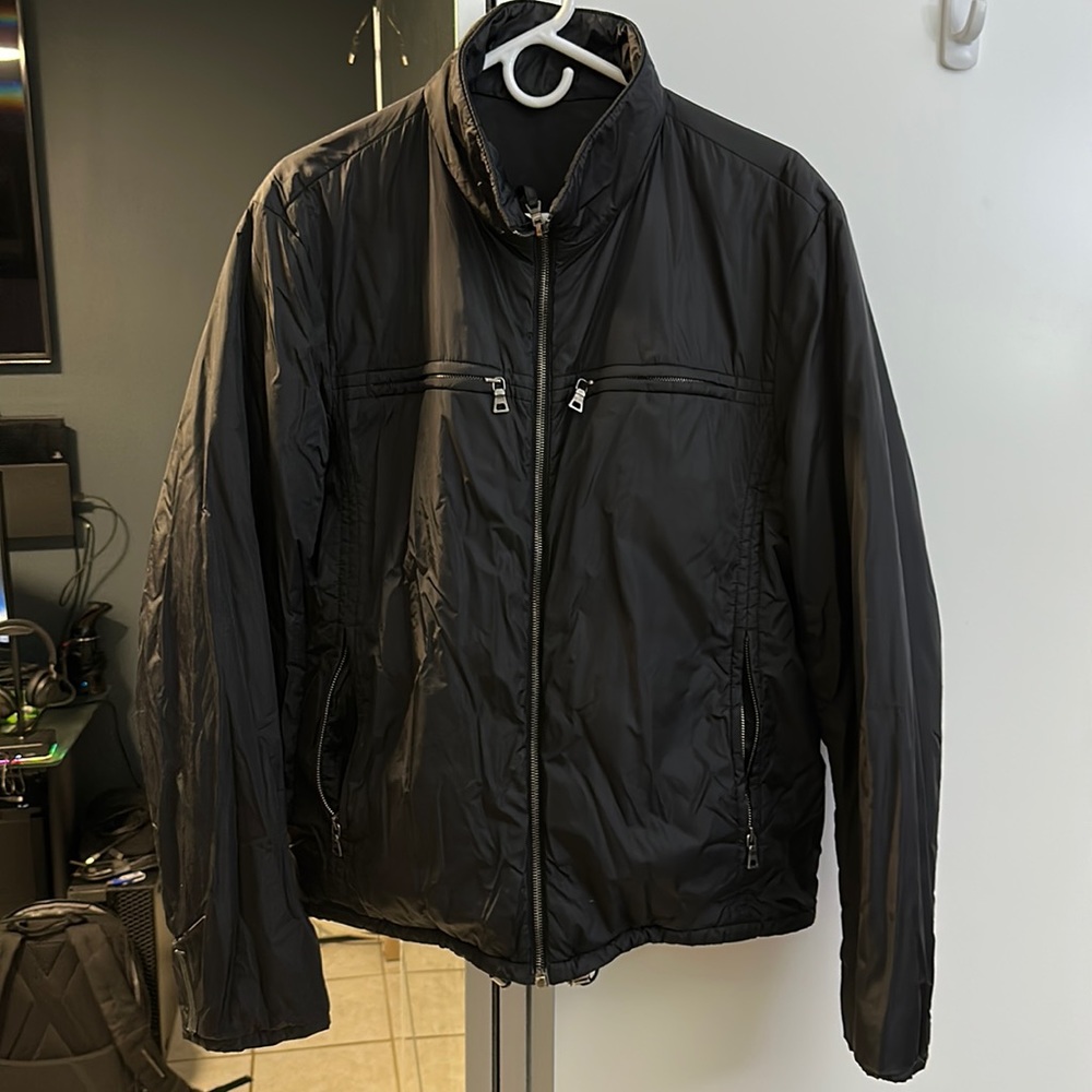 Prada Men’s reversible puffer jacket medium black and green